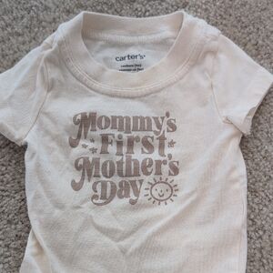 Carter's Cream Short Sleeve Tee - Mommy's First Mother's Day